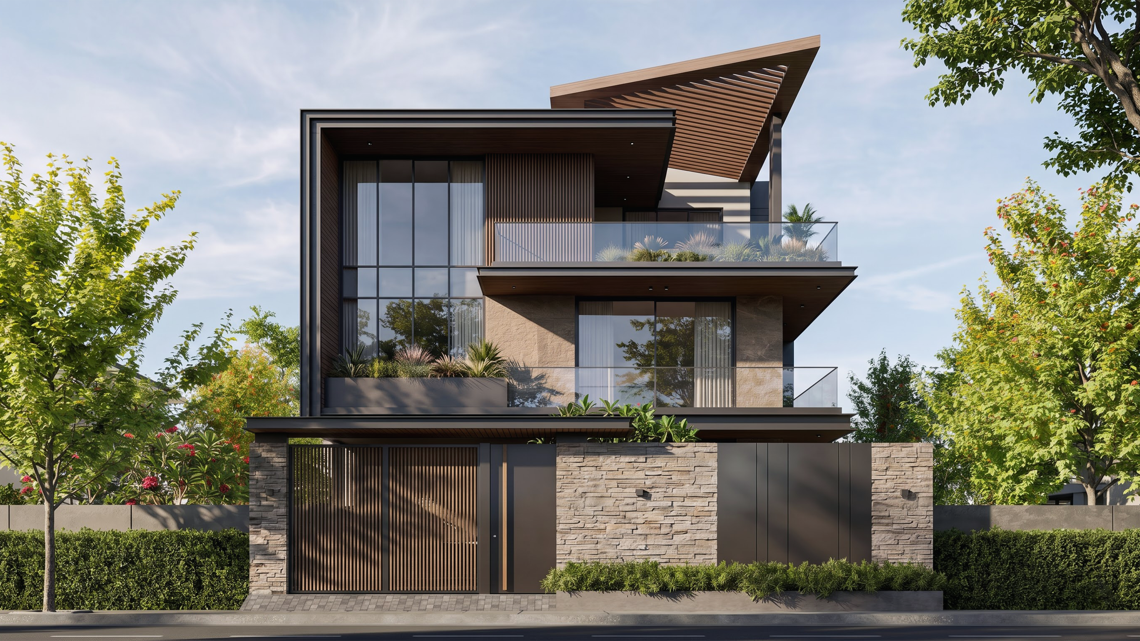 SỰ CÂN BẰNG HÌNH KHỐI TRONG KIẾN TRÚC VILLA HIỆN ĐẠI - ảnh 1