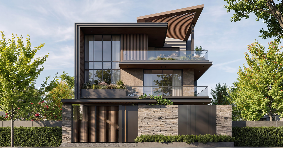SỰ CÂN BẰNG HÌNH KHỐI TRONG KIẾN TRÚC VILLA HIỆN ĐẠI